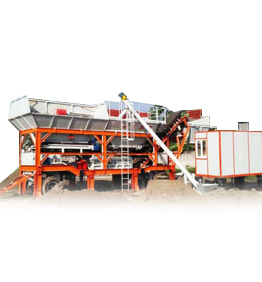 Mobile concrete mixing plant