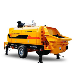 Trailer-mounted concrete pump
