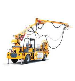 Mobile shotcrete pump