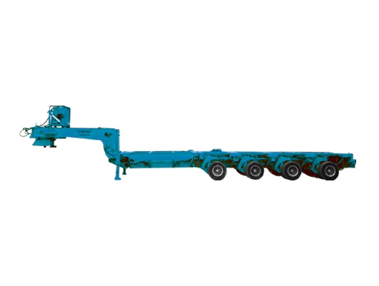 3 Four-axle Low flatbed semi-trailer (hydraulic suspension).jpg